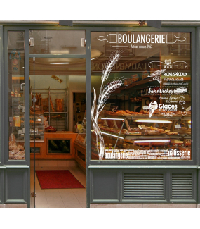 Sticker-frise-textes-blancs-vitrophanie-décoration-vitrine-spécial-boulangerie-pâtisserie-électrostatique-sans-colle-repositionnable-réutilisable-DECO-VITRES