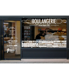 Sticker-mood-board-pains-viennoiseries-glaces-boissons-blancs-vitrophanie-décoration-vitrine-spécial-boulangerie-pâtisserie-salon-de-thé-électrostatique-sans-colle-repositionnable-réutilisable-DECO-VITRES
