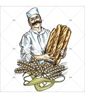 Sticker-boulanger-pains-français-France-qualité-vitrophanie-décoration-vitrine-boulangerie-pâtisserie-électrostatique-sans-colle-repositionnable-réutilisable-DECO-VITRES