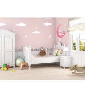 Sticker-hiboux-sur-croissant-de-lune-échelle-oiseaux-roses-chambre-bébé-enfant-adhésif-encres-écologiques-latex-décoration-intérieure-DECO-VITRES