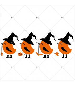 Sticker-halloween-frise-oiseaux-chapeau-sorcière-friandises-31-octobre-vitrophanie-décoration-vitrine-halloween-électrostatique-sans-colle-repositionnable-réutilisable-DECO-VITRES