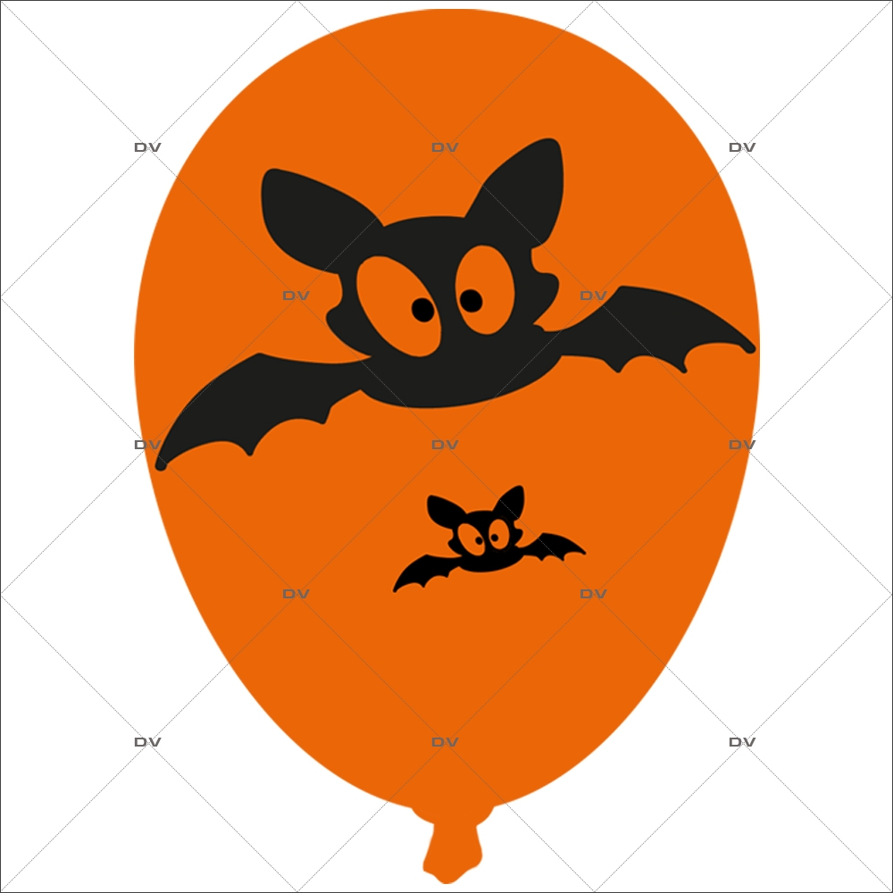 Sticker-halloween-ballon-chauve-souris-31-octobre-vitrophanie-décoration-vitrine-halloween-électrostatique-sans-colle-repositionnable-réutilisable-DECO-VITRES