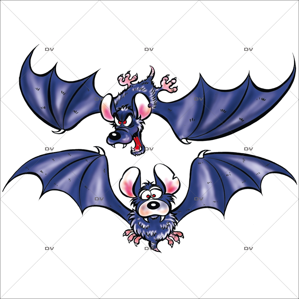 Sticker-halloween-2-chauve-souris-31-octobre-vitrophanie-décoration-vitrine-halloween-électrostatique-sans-colle-repositionnable-réutilisable-DECO-VITRES