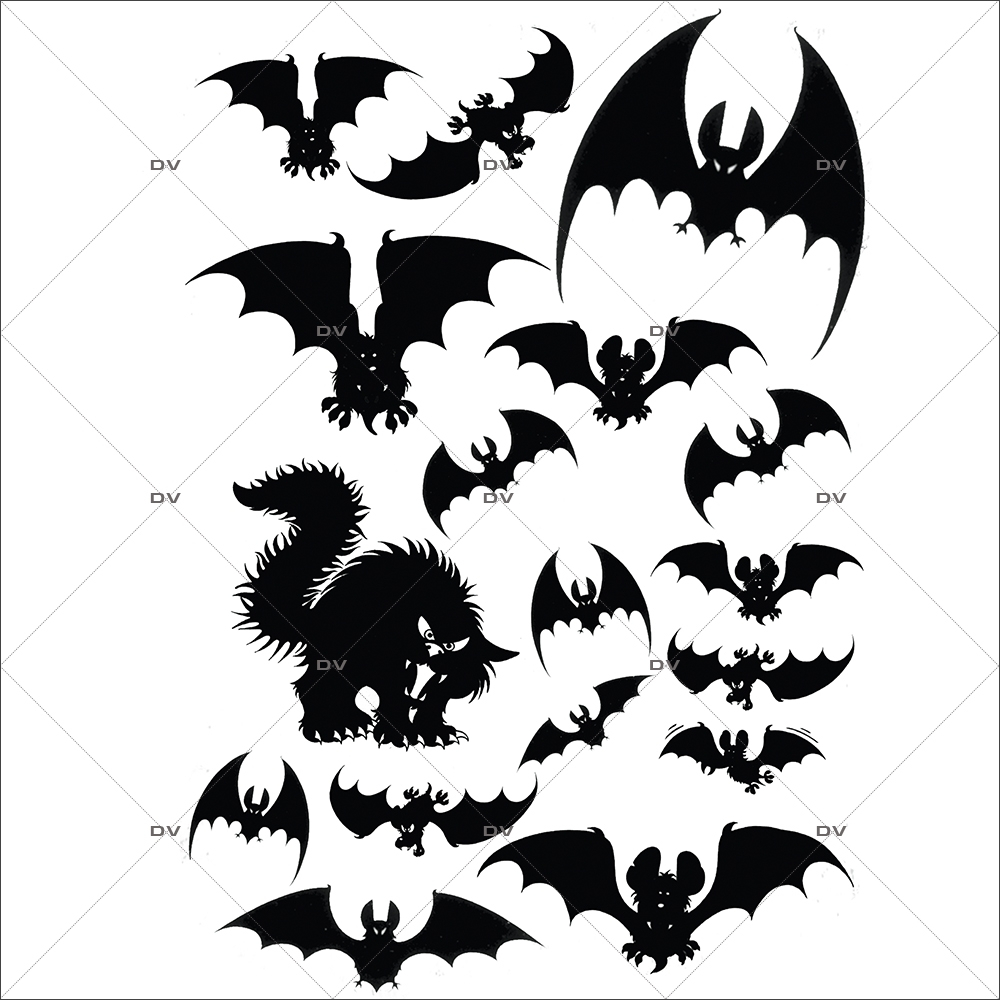 Sticker-halloween-silhouettes-chauve-souris-noir-31-octobre-vitrophanie-décoration-vitrine-halloween-électrostatique-sans-colle-repositionnable-réutilisable-DECO-VITRES