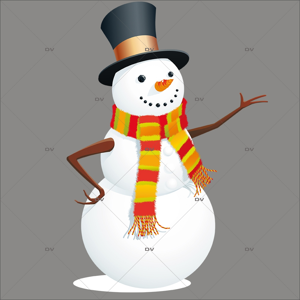 Sticker-bonhomme-de-neige-haut-de-forme-vitrophanie-décoration-vitrine-noël-électrostatique-sans-colle-repositionnable-réutilisable-DECO-VITRES Sticker-bonhomme-de-neige-haut-de-forme-vitrophanie-décoration-vitrine-noël-électrostatique-sans-colle-repositionnable-réutilisable-DECO-VITRES