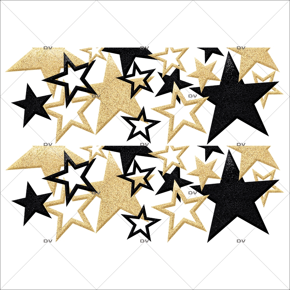 Sticker-frises-étoiles-noir-or-vitrophanie-décoration-vitrine-noël-électrostatique-sans-colle-repositionnable-réutilisable-DECO-VITRES Sticker-frises-étoiles-noir-or-vitrophanie-décoration-vitrine-noël-électrostatique-sans-colle-repositionnable-réutilisable-DECO-VITRES
