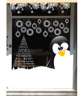 Sticker-frise-suspensions-boules-de-noël-en-cristaux-blanc-vitrophanie-décoration-vitrine-noël-électrostatique-sans-colle-repositionnable-réutilisable-DECO-VITRES