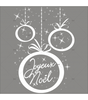 Sticker-suspensions-boules-de-noël-texte-joyeux-noël-blanc-vitrophanie-décoration-vitrine-noël-électrostatique-sans-colle-repositionnable-réutilisable-DECO-VITRES