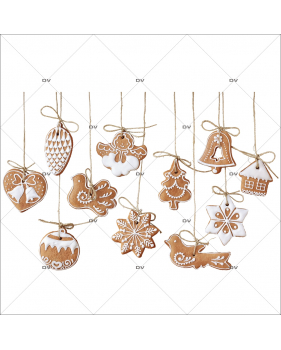 Sticker-frise-gourmandises-gâteaux-de-noël-traditionnels-vitrophanie-décoration-vitrine-noël-boulangerie-pâtisserie-salon-thé-électrostatique-sans-colle-repositionnable-réutilisable-DECO-VITRES
