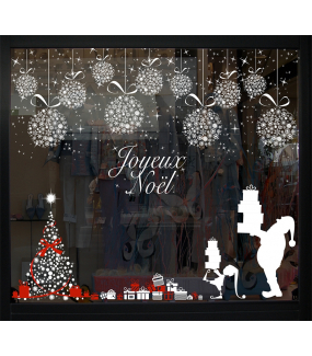 Sticker-texte-joyeux-noël-blanc-vitrophanie-décoration-vitrine-noël-opticien-électrostatique-sans-colle-repositionnable-réutilisable-DECO-VITRES