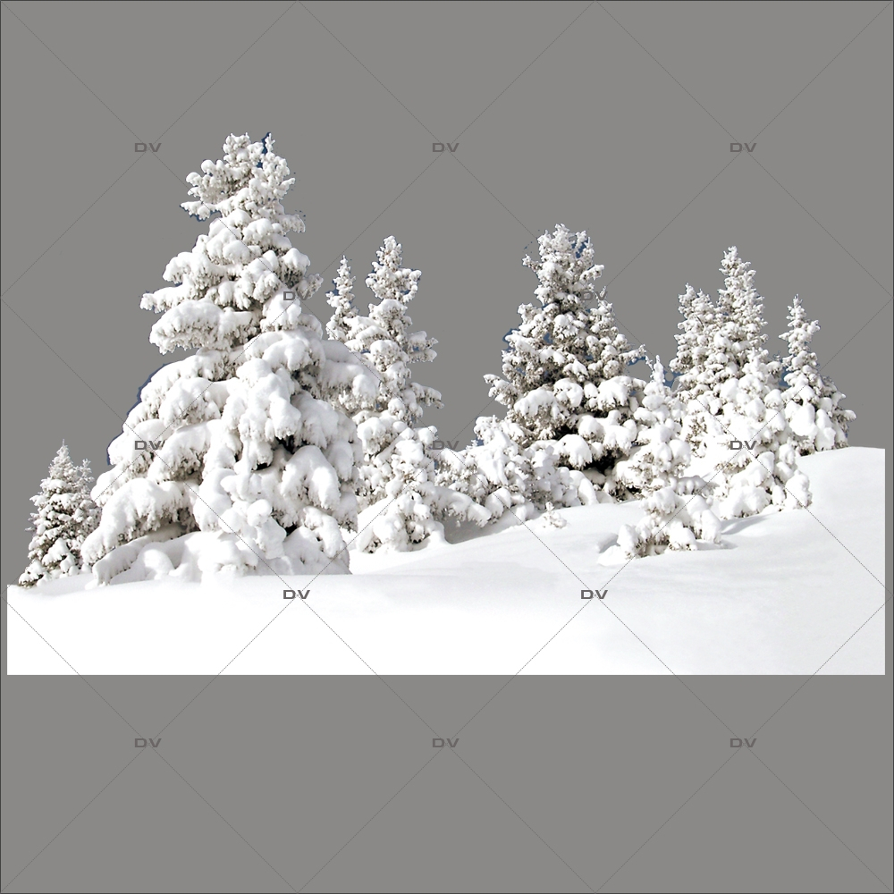 Sticker-paysage-de-neige-sapins-enneigés-nature-hiver-ski-vacances-fête-vitrophanie-décoration-vitrine-noël-électrostatique-sans-colle-repositionnable-réutilisable-DECO-VITRES