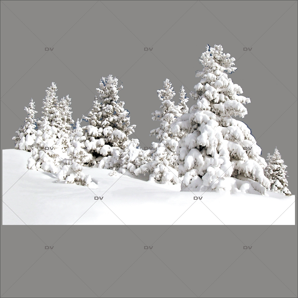 Sticker-paysage-de-neige-sapins-enneigés-nature-hiver-ski-vacances-fête-vitrophanie-décoration-vitrine-noël-électrostatique-sans-colle-repositionnable-réutilisable-DECO-VITRES