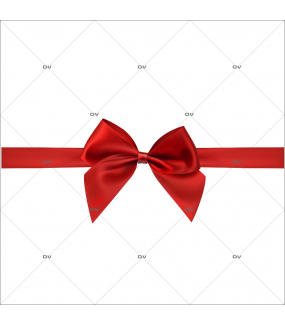 Sticker-noeud-cadeau-rouge-vitrophanie-décoration-vitrine-fêtes-noël-st-valentin-soldes-fêtes-mères-pères-pâques-électrostatique-sans-colle-repositionnable-réutilisable-DECO-VITRES