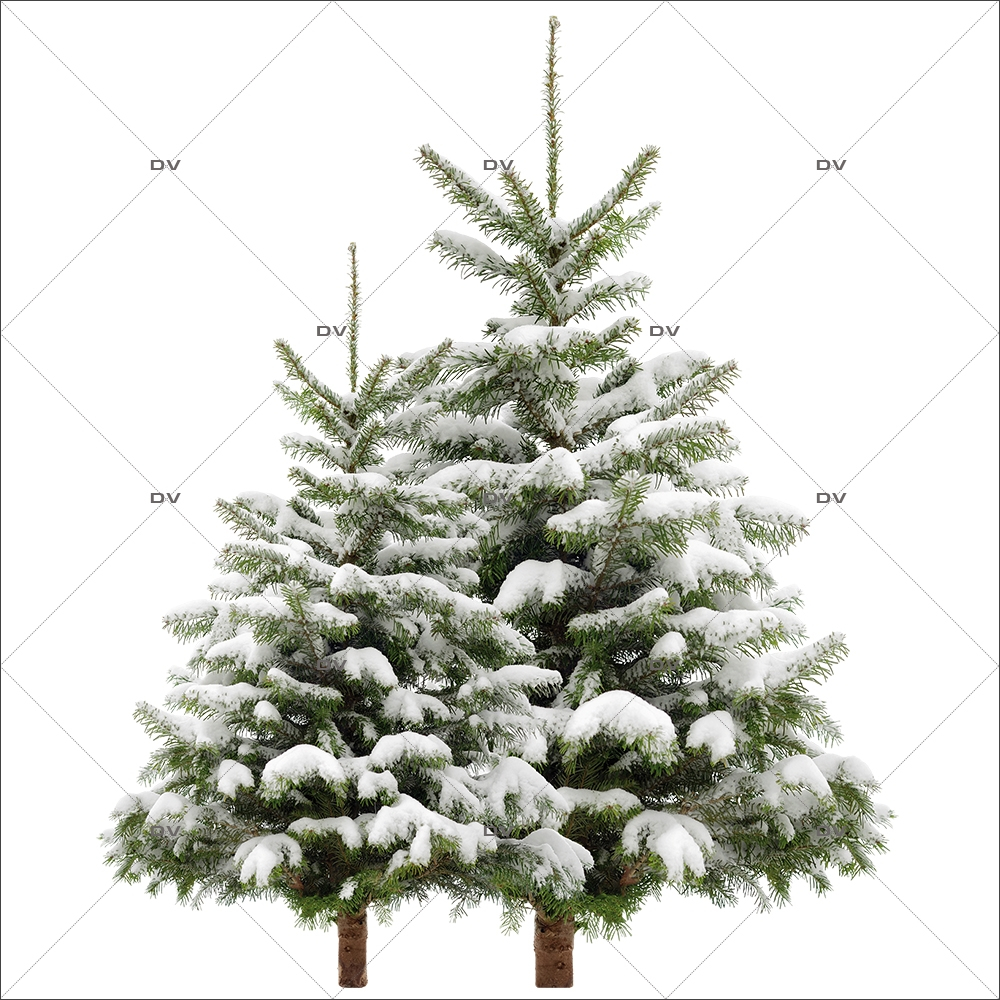 Sticker-paysage-de-neige-sapins-enneigés-hiver-ski-vacances-fête-vitrophanie-décoration-vitrine-noël-électrostatique-sans-colle-repositionnable-réutilisable-DECO-VITRES