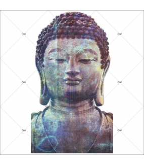 Sticker-bouddha-asiatique-ambiance-zen-adhésif-encres-écologiques-latex-décoration-intérieure-DECO-VITRES