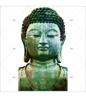 Sticker-bouddha-asiatique-ambiance-zen-adhésif-encres-écologiques-latex-décoration-intérieure-DECO-VITRES