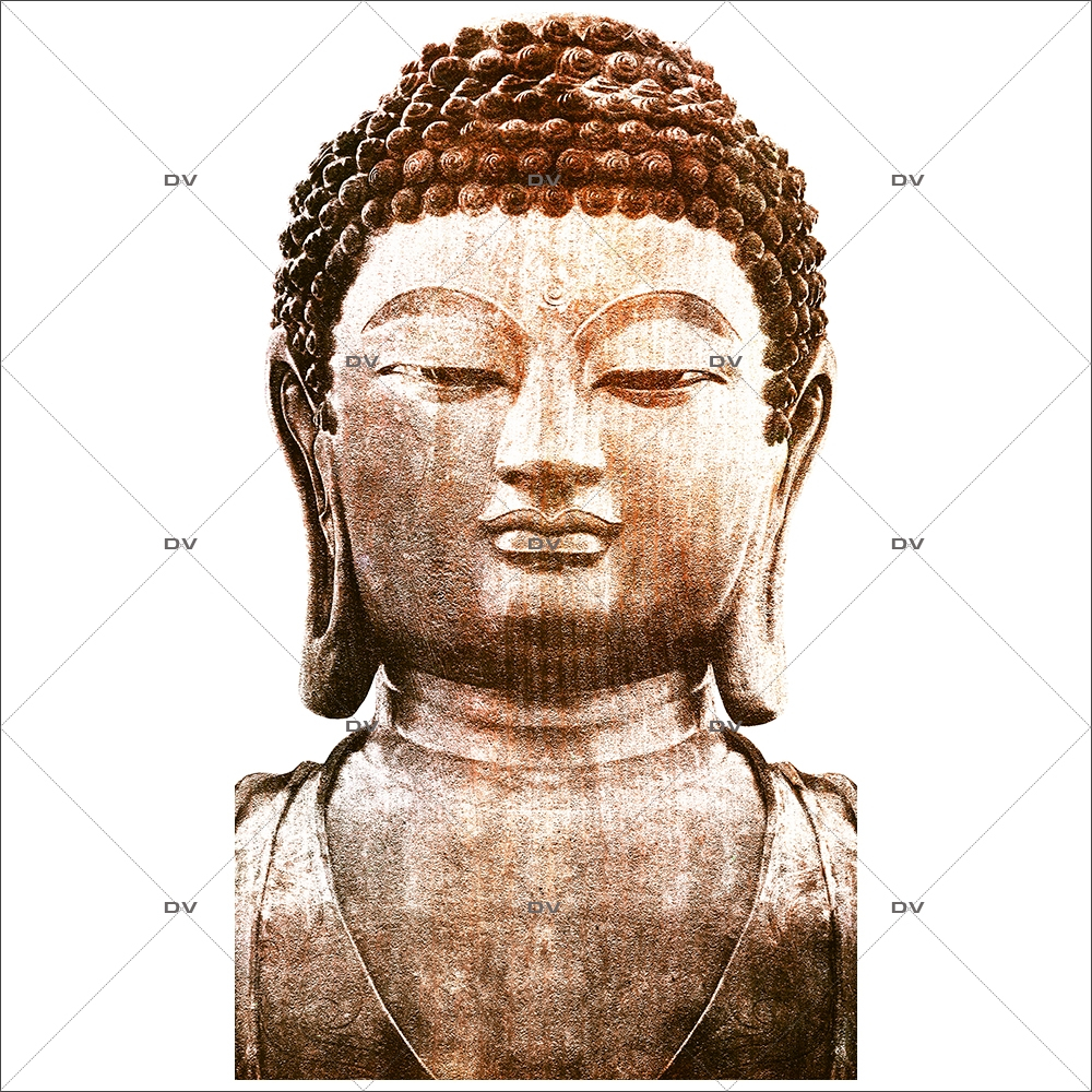 Sticker-bouddha-asiatique-ambiance-zen-adhésif-encres-écologiques-latex-décoration-intérieure-DECO-VITRES