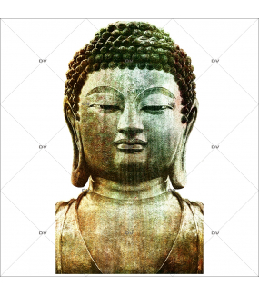 Sticker-bouddha-asiatique-ambiance-zen-adhésif-encres-écologiques-latex-décoration-intérieure-DECO-VITRES