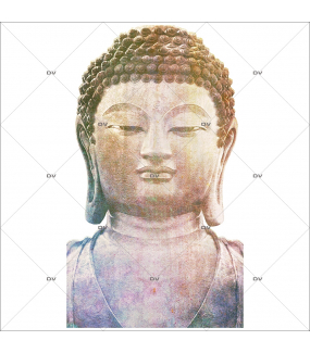 Sticker-bouddha-asiatique-ambiance-zen-adhésif-encres-écologiques-latex-décoration-intérieure-DECO-VITRES