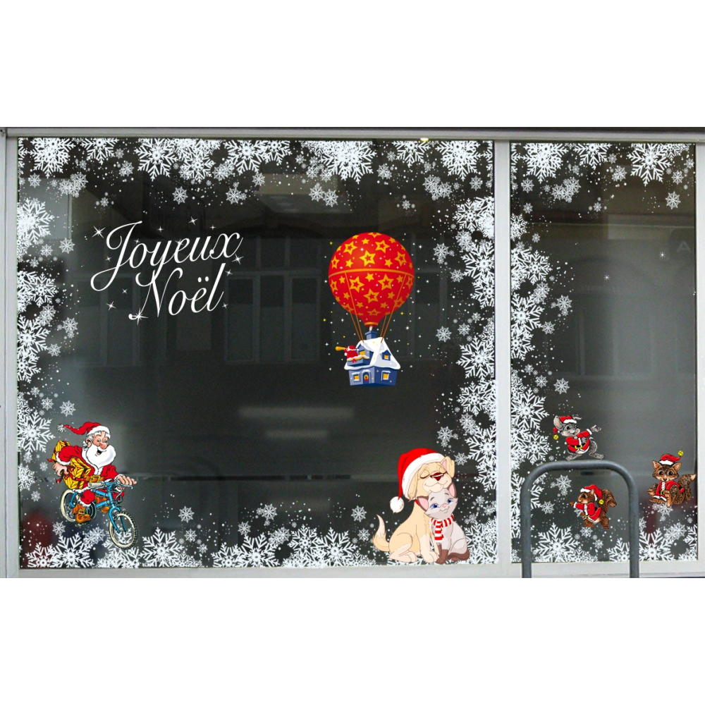 Sticker Père Noël Pour Vitre Ou Fenêtre - Décoration De Noël 30cm Ou 50cm - Neuf