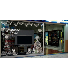 Sticker-frises-suspensions-guirlandes-boules-de-noël-sapin-coeur-étoile-russe-blanc-vitrophanie-décoration-vitrine-noël-électrostatique-sans-colle-repositionnable-réutilisable-DECO-VITRES