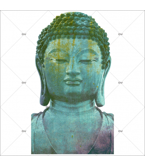 Sticker-bouddha-asiatique-ambiance-zen-adhésif-encres-écologiques-latex-décoration-intérieure-DECO-VITRES