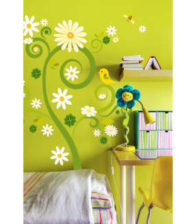 Sticker-arbre-fleuri-printemps-nature-chambre-enfant-bébé-mural-adhésif-encres-écologiques-latex-décoration-intérieure-DECO-VITRES