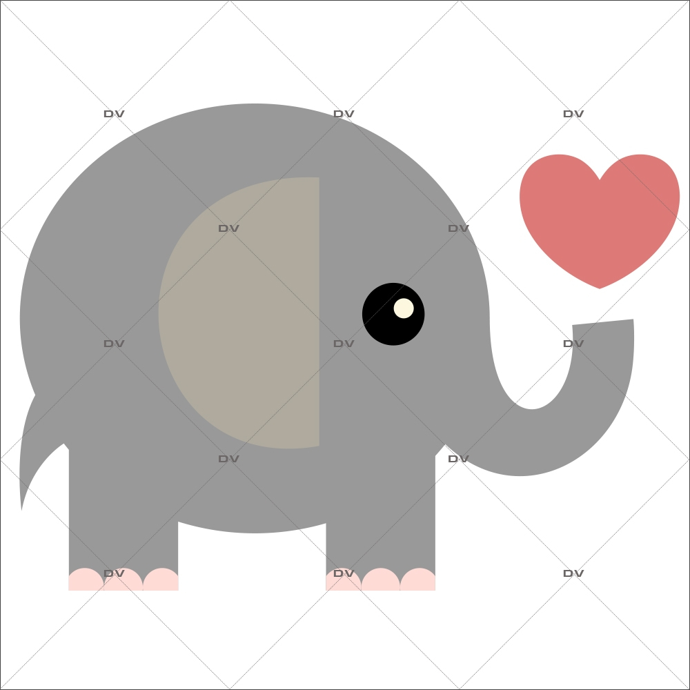 Sticker-éléphant-coeurs-chambre-bébé-enfant-adhésif-encres-écologiques-latex-décoration-intérieure-DECO-VITRES