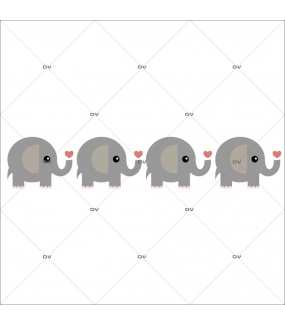 Sticker-éléphant-coeurs-chambre-bébé-enfant-adhésif-encres-écologiques-latex-décoration-intérieure-DECO-VITRES