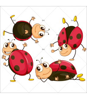 Stickers-4-coccinelles-printanière-chambre-bébé-enfant-mural-adhésif-encres-écologiques-latex-décoration-intérieure-DECO-VITRES