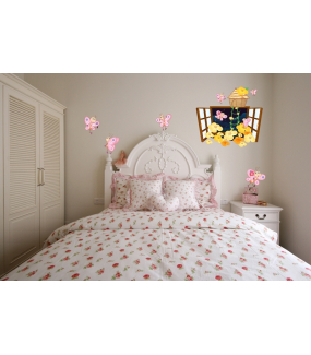 Stickers-4-papillons-roses-chambre-bébé-enfant-fille-mural-adhésif-encres-écologiques-latex-décoration-intérieure-DECO-VITRES