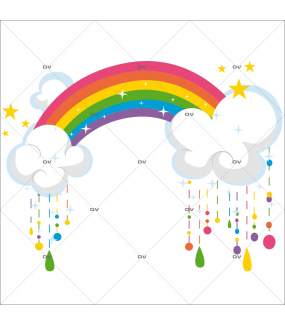 Sticker-arc-en-ciel-et-nuages-chambre-bébé-enfant-mural-adhésif-encres-écologiques-latex-décoration-intérieure-DECO-VITRES