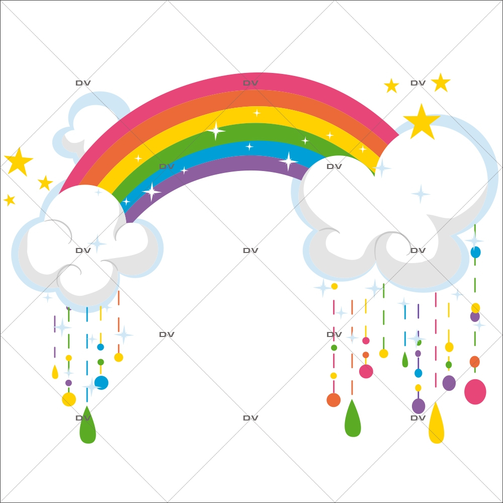 Sticker-arc-en-ciel-et-nuages-chambre-bébé-enfant-mural-adhésif-encres-écologiques-latex-décoration-intérieure-DECO-VITRES