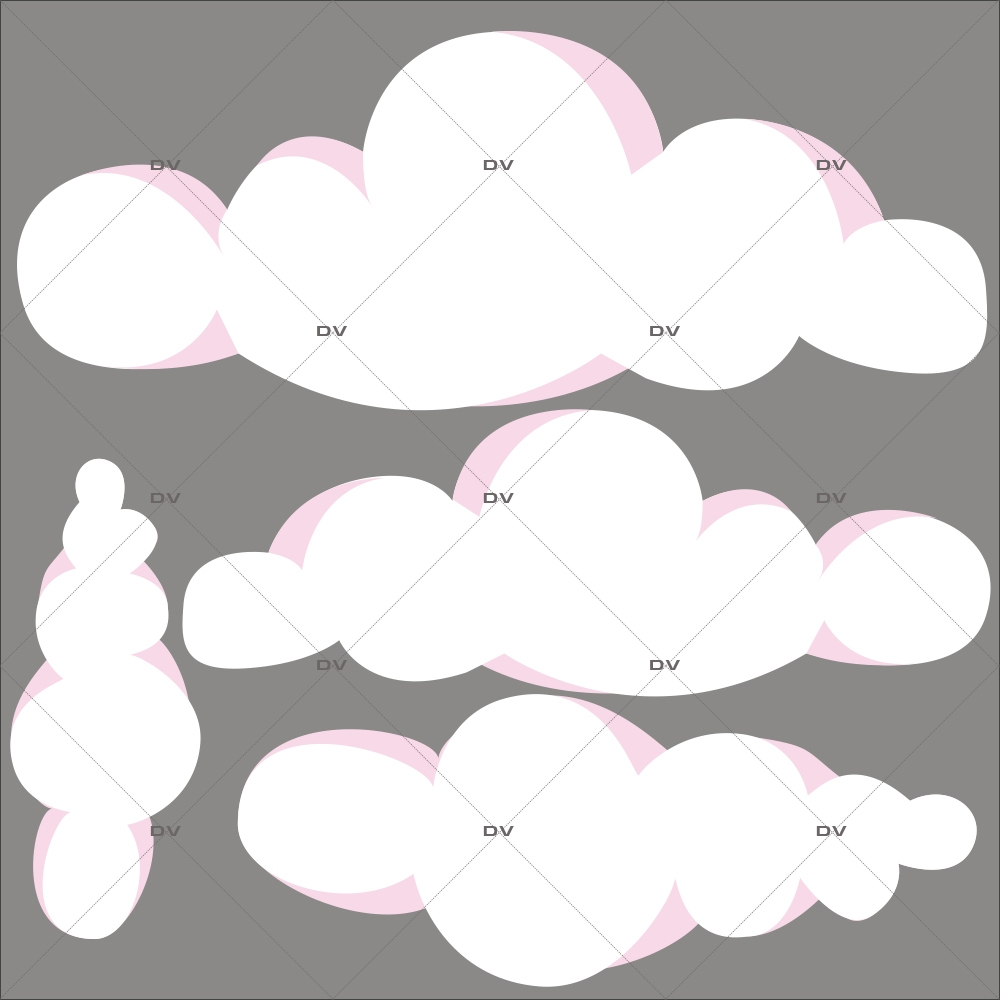 Stickers-4-nuages-roses-blancs-chambre-bébé-enfant-fille-adhésif-encres-écologiques-latex-décoration-intérieure-DECO-VITRES