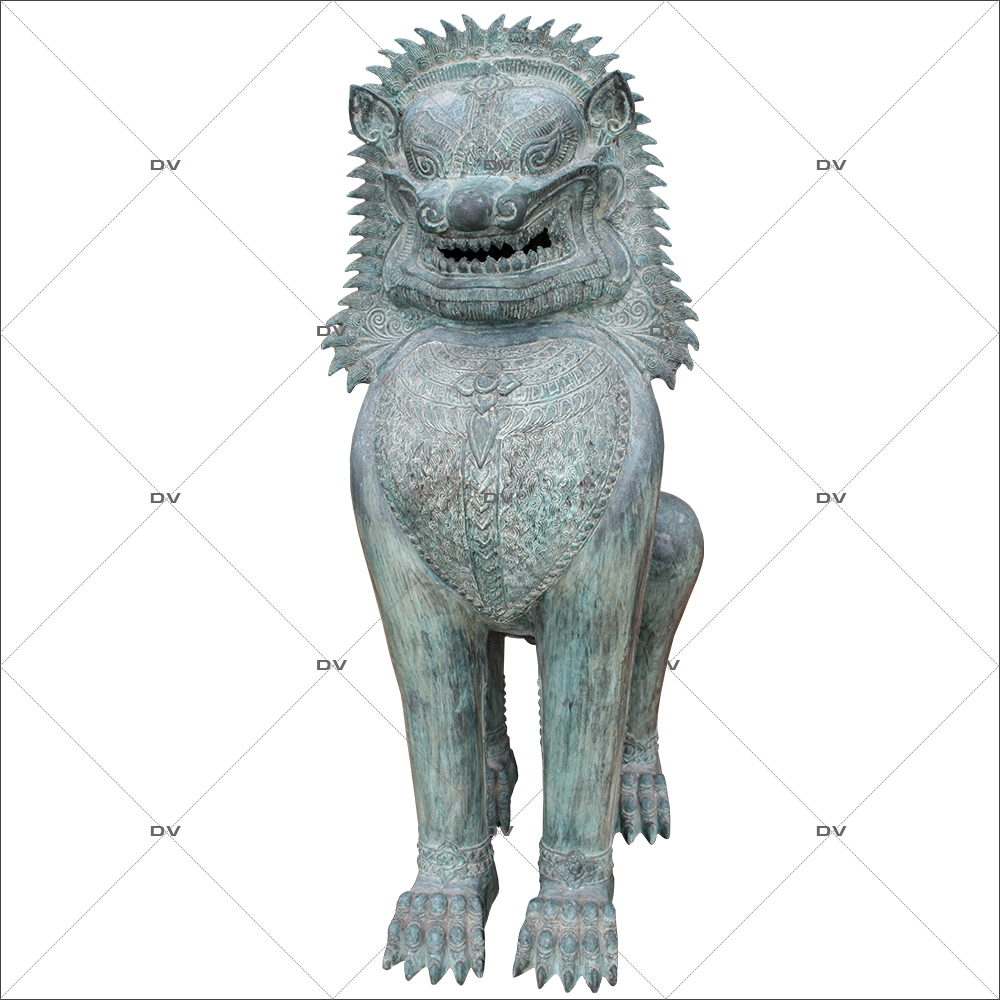 Sticker-lion-thaï-thaïlande-asiatique-ambiance-zen-adhésif-encres-écologiques-latex-décoration-intérieure-DECO-VITRES