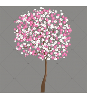 Sticker-arbre-en-fleurs-roses-printemps-été-vitrophanie-décoration-vitrine-printanière-estivale-saint-valentin-fêtes-mères-pères-électrostatique-sans-colle-repositionnable-réutilisable-DECO-VITRES
