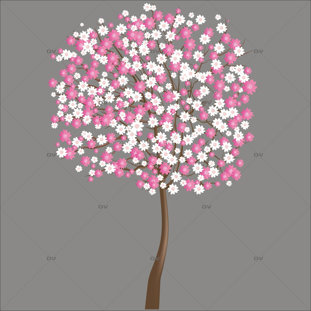 Sticker-arbre-en-fleurs-roses-printemps-été-vitrophanie-décoration-vitrine-printanière-estivale-saint-valentin-fêtes-mères-pères-électrostatique-sans-colle-repositionnable-réutilisable-DECO-VITRES