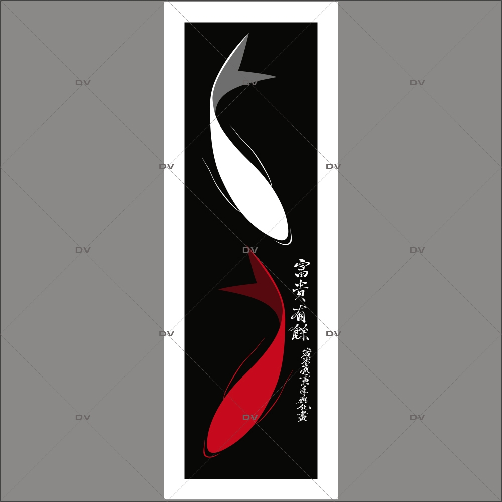 Sticker-carpes-koi-asiatique-ambiance-zen-adhésif-encres-écologiques-latex-décoration-intérieure-DECO-VITRES