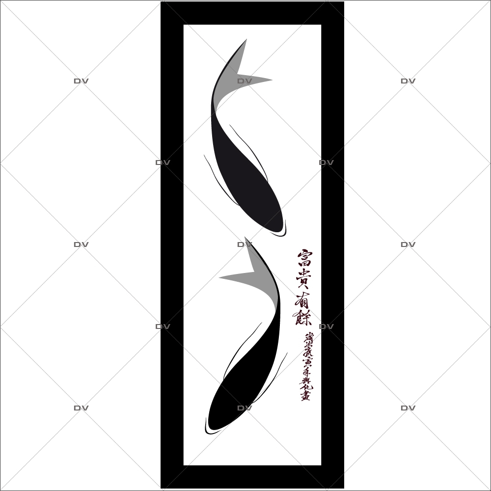 Sticker-carpes-koi-asiatique-ambiance-zen-adhésif-encres-écologiques-latex-décoration-intérieure-DECO-VITRES