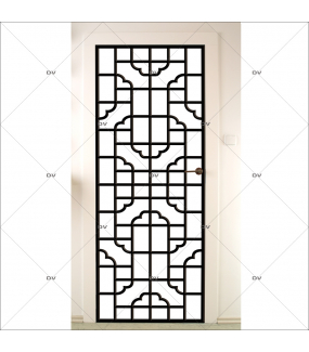 Sticker-porte-panneautage-asiatique-ambiance-zen-adhésif-encres-écologiques-latex-décoration-intérieure-DECO-VITRES