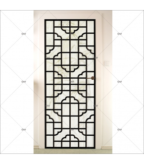 Sticker-porte-panneautage-asiatique-fond-bambous-ambiance-zen-adhésif-encres-écologiques-latex-décoration-intérieure-DECO-VITRES