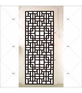 Sticker-porte-panneautage-asiatique-ambiance-zen-adhésif-encres-écologiques-latex-décoration-intérieure-DECO-VITRES
