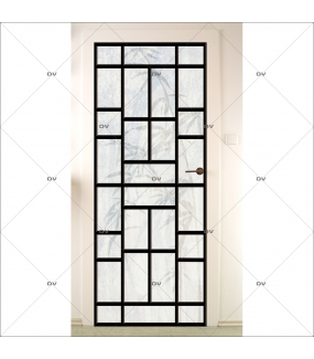 Sticker-porte-panneautage-asiatique-fond-bambous-ambiance-zen-adhésif-encres-écologiques-latex-décoration-intérieure-DECO-VITRES