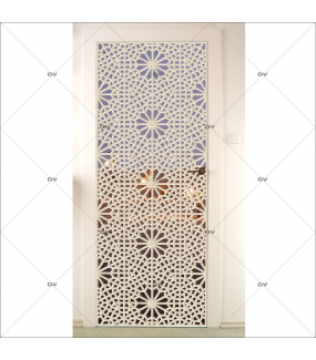 Sticker-porte-moucharabieh-ambiance-orientale-fond-désert-adhésif-encres-écologiques-latex-décoration-intérieure-DECO-VITRES