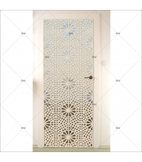 Sticker-porte-moucharabieh-ambiance-orientale-fond-désert-adhésif-encres-écologiques-latex-décoration-intérieure-DECO-VITRES