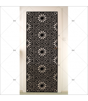 Sticker-porte-moucharabieh-ambiance-orientale-fond-désert-adhésif-encres-écologiques-latex-décoration-intérieure-DECO-VITRES
