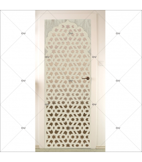 Sticker-porte-moucharabieh-ambiance-orientale-fond-désert-adhésif-encres-écologiques-latex-décoration-intérieure-DECO-VITRES
