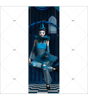 Sticker-porte-ballerine-bleue-balançoire-chambre-enfant-fille-adhésif-encres-écologiques-latex-décoration-intérieure-DECO-VITRES