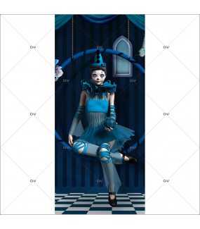 Sticker-porte-ballerine-bleue-balançoire-chambre-enfant-fille-adhésif-encres-écologiques-latex-décoration-intérieure-DECO-VITRES