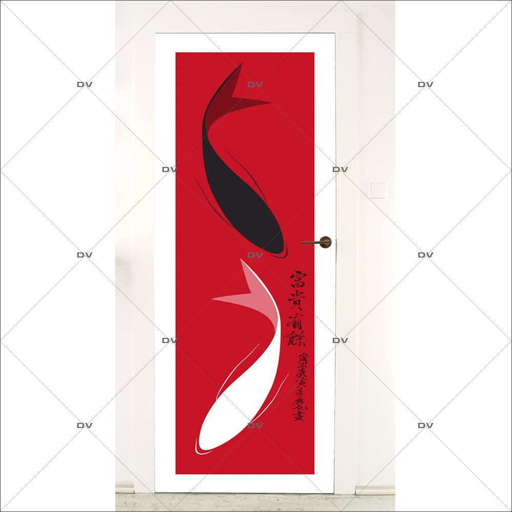 Sticker-porte-carpes-koi-asiatique-ambiance-zen-adhésif-encres-écologiques-latex-décoration-intérieure-DECO-VITRES Sticker-porte-carpes-koi-asiatique-ambiance-zen-adhésif-encres-écologiques-latex-décoration-intérieure-DECO-VITRES